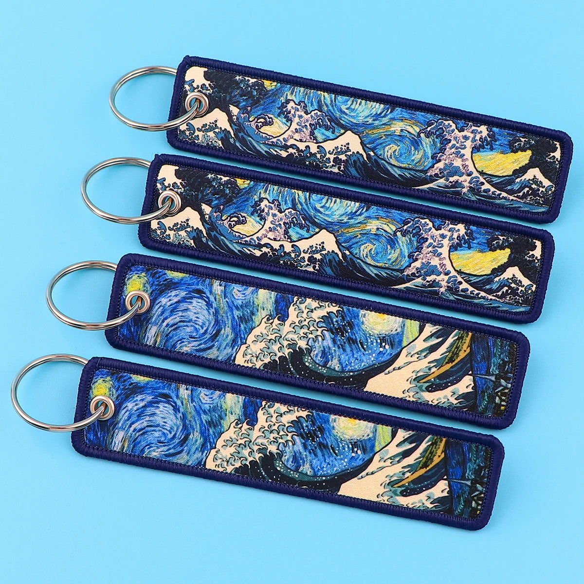 Van Gogh Embroidery Key Fobs – Artistic Keychain Accessories for Vehicles - Image 6
