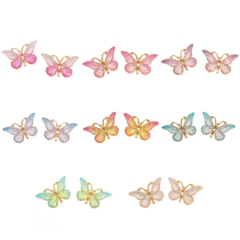 Sweet Macarons Gradient Color Butterfly Hairpins - Image 5