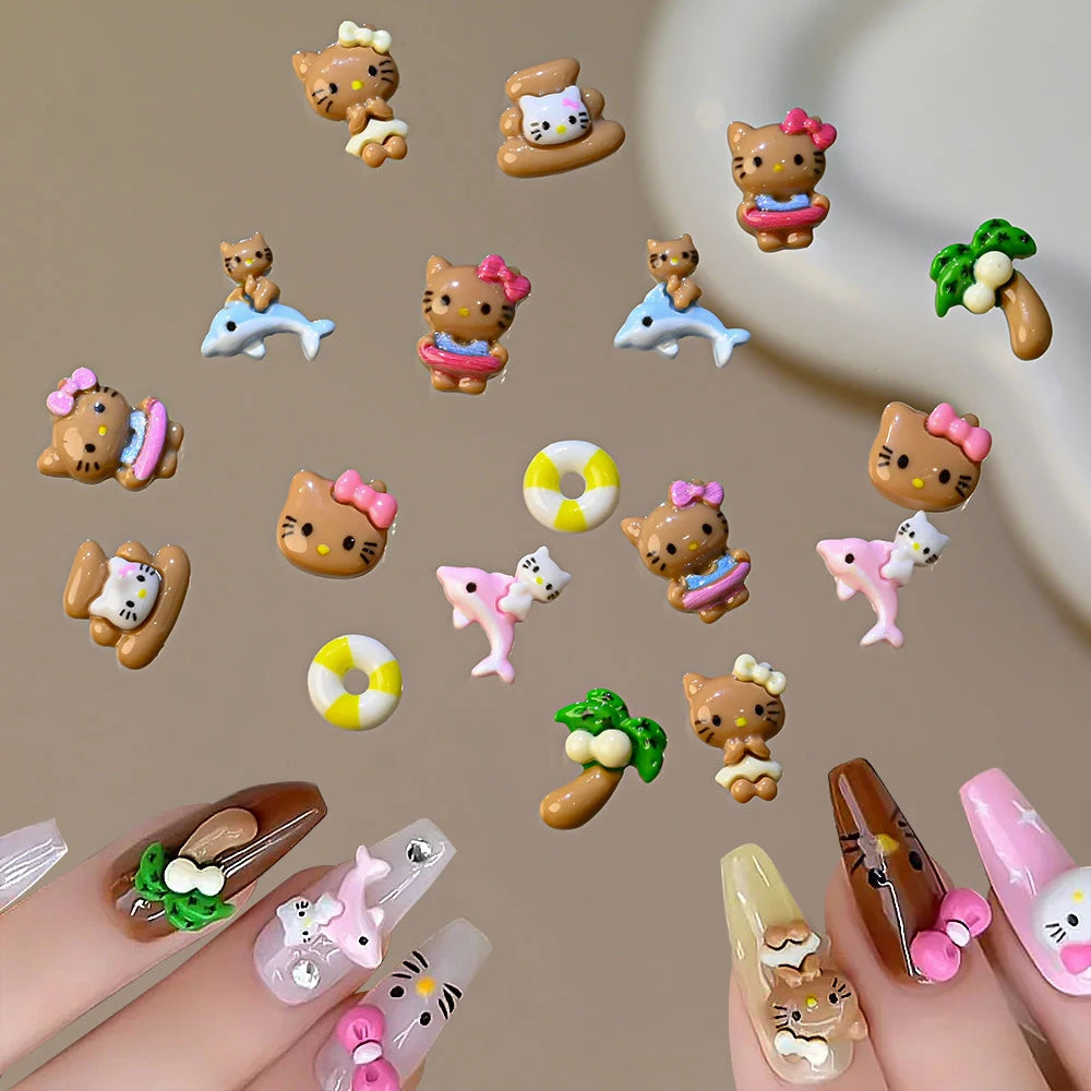 Kawaii Hello Kitty Nail Art Charms – Perfect for Summer Manicures - Image 6